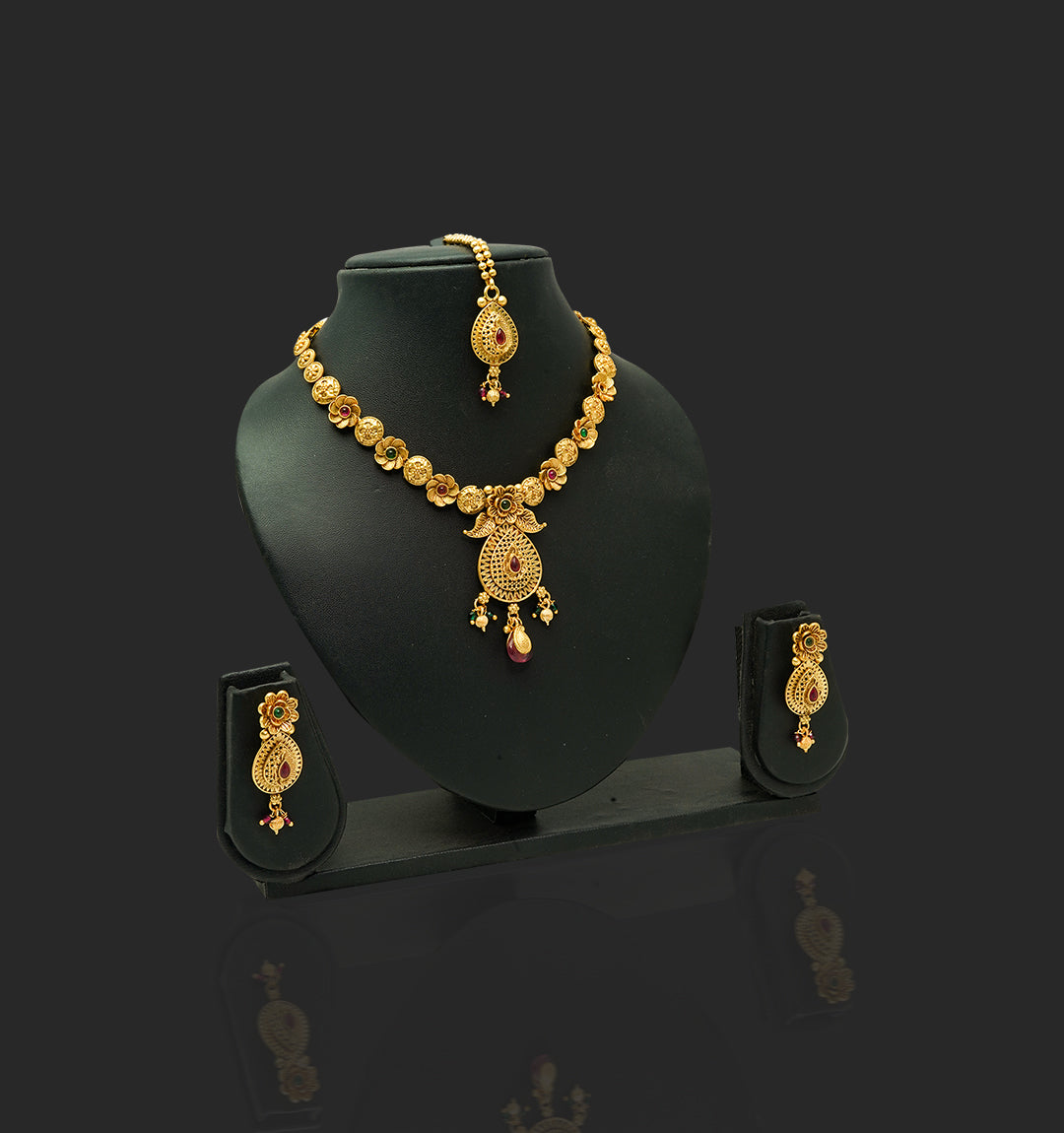 Aurora Luxe Ensemble Gold plated Jewellery Set