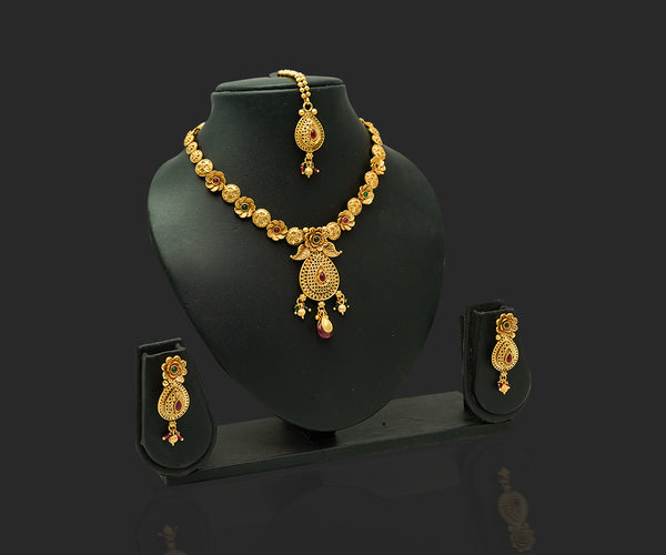 Aurora Luxe Ensemble Gold plated Jewellery Set
