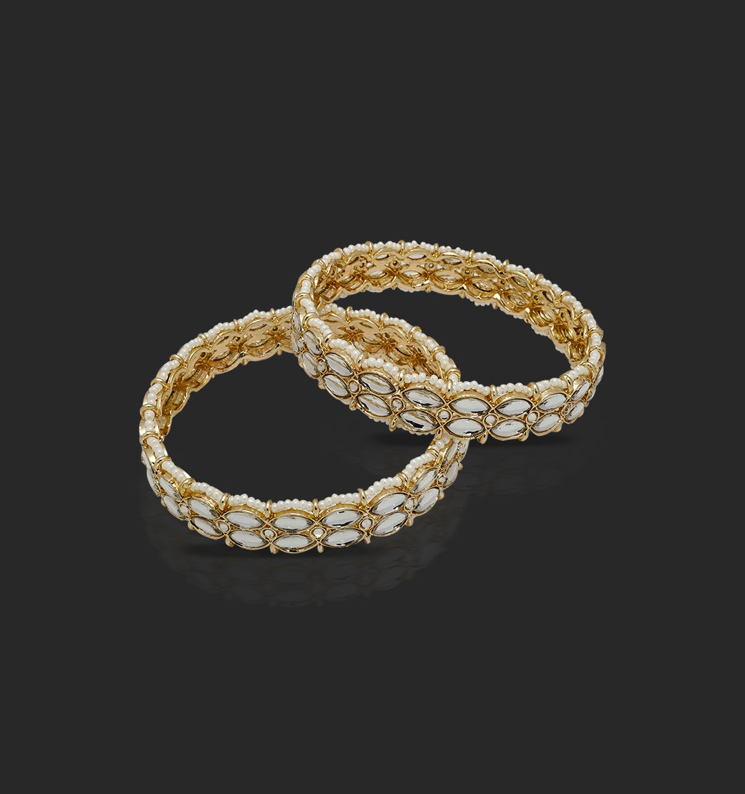 Ethereal Elegance Kundan Bangles