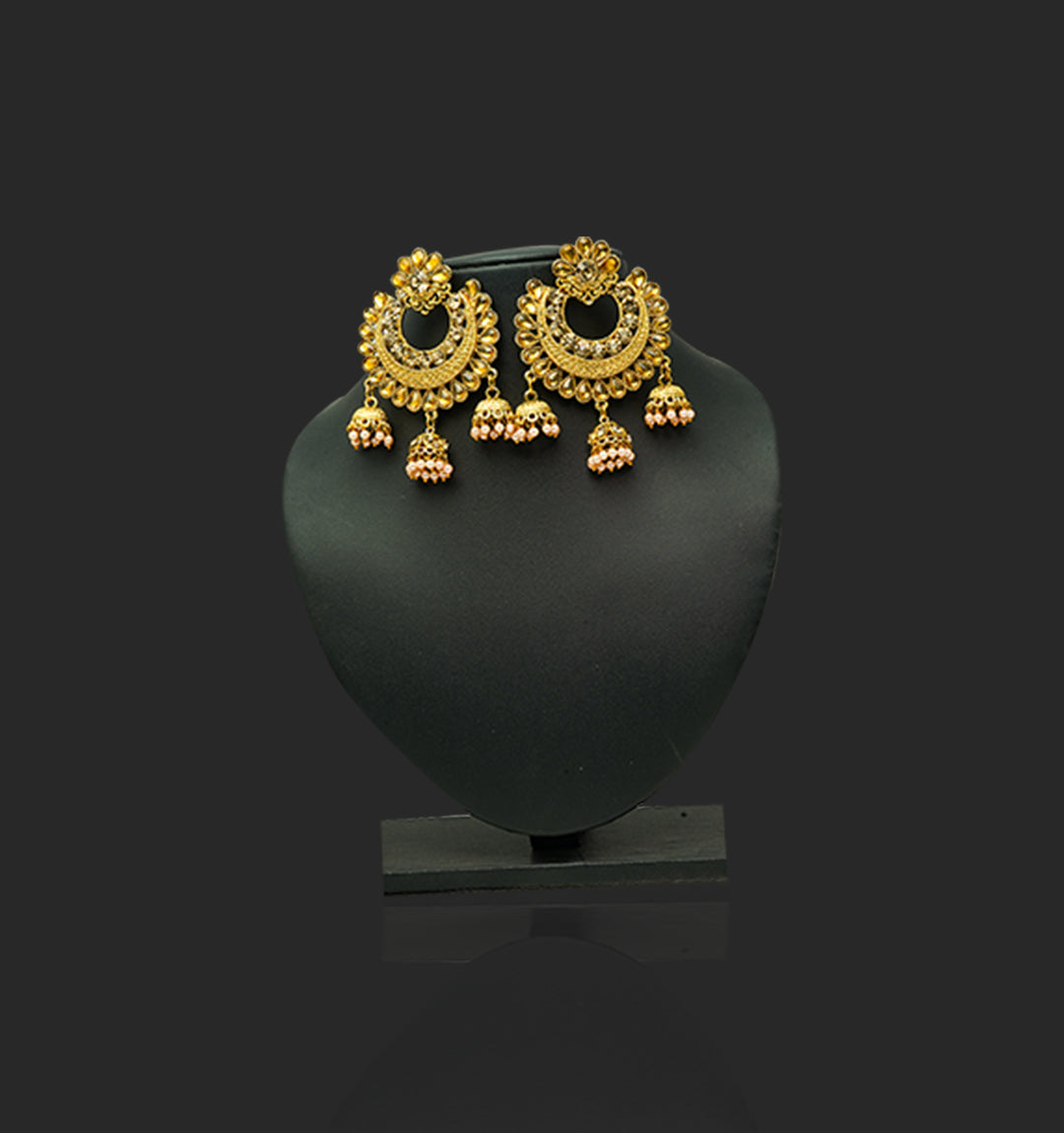 Golden Crescents Jhumka