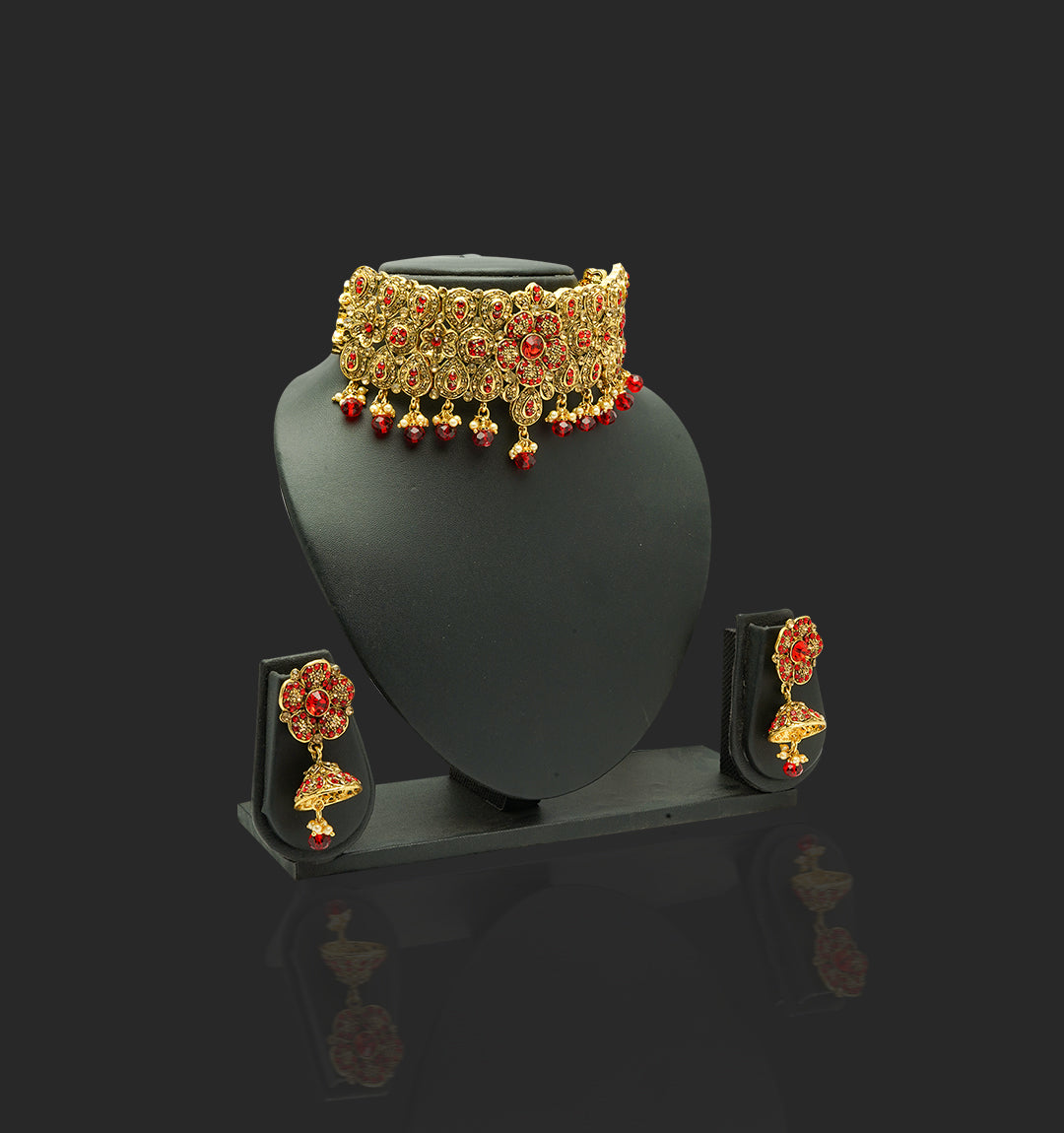 Golden Ember Choker Ensemble Set