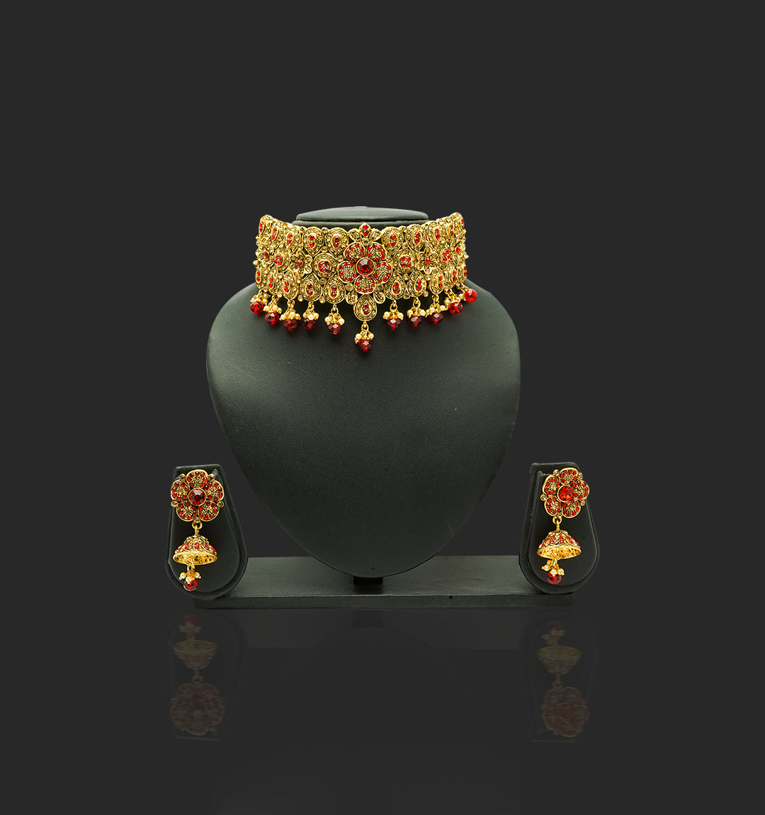 Golden Ember Choker Ensemble Set