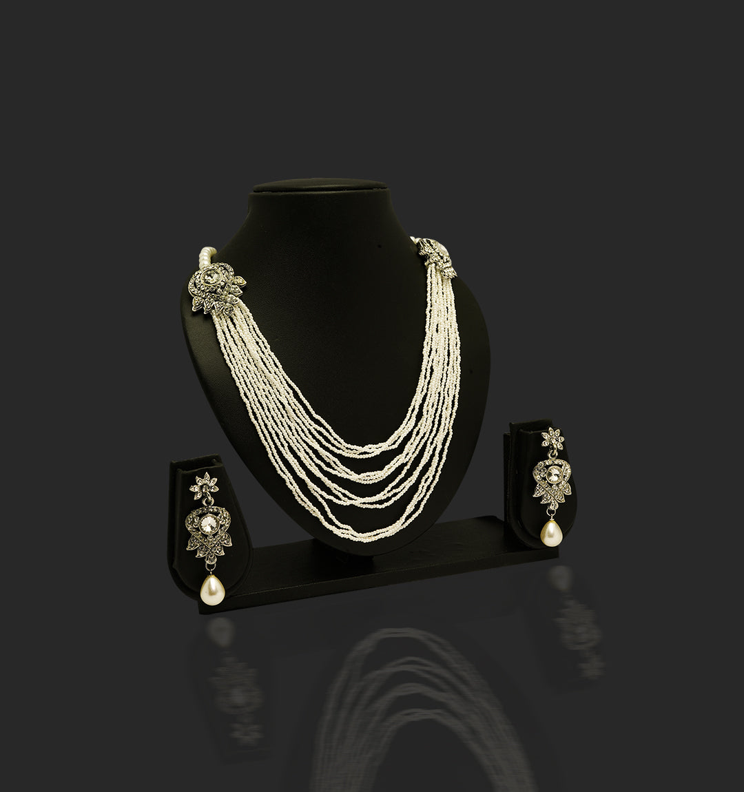 Opulent Pearl Polki Set