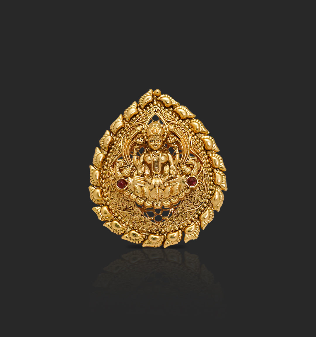 Sacred Temple Treasure Goddess Lakshmi Ring